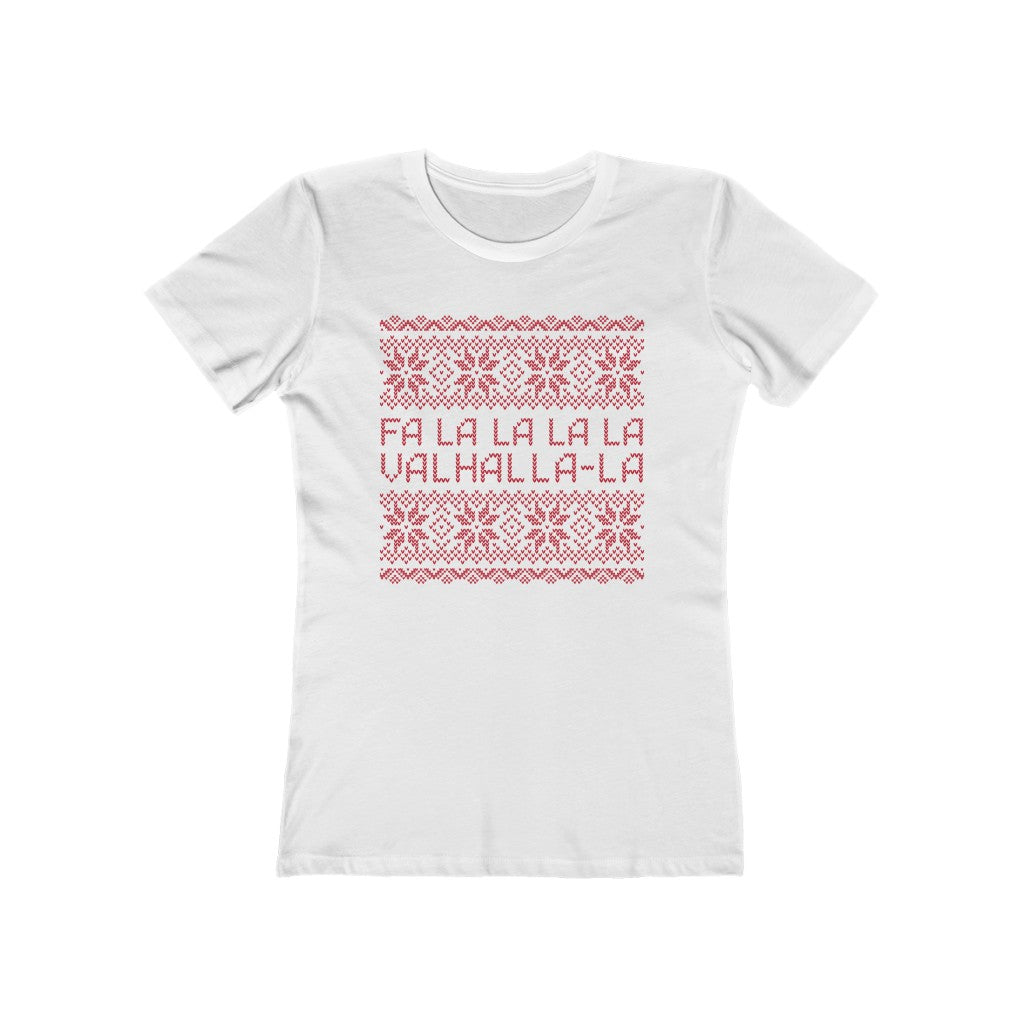 Valhalla Ugly Sweater Women's Fit T-Shirt Solid White / S - Scandinavian Design Studio