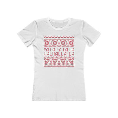 Valhalla Ugly Sweater Women's Fit T-Shirt Solid White / S - Scandinavian Design Studio