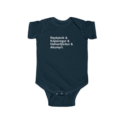 Cities Of Iceland Baby Bodysuit Scandinavian Design Studio