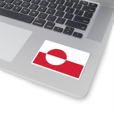 Greenlandic Flag Sticker Scandinavian Design Studio