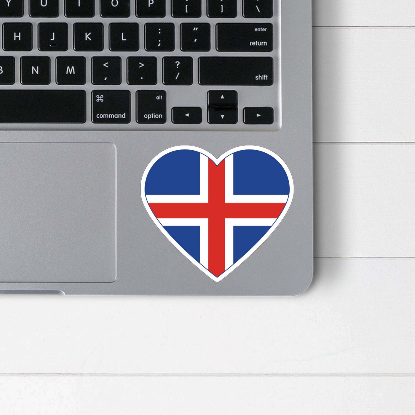 Icelandic Flag Heart Sticker Scandinavian Design Studio