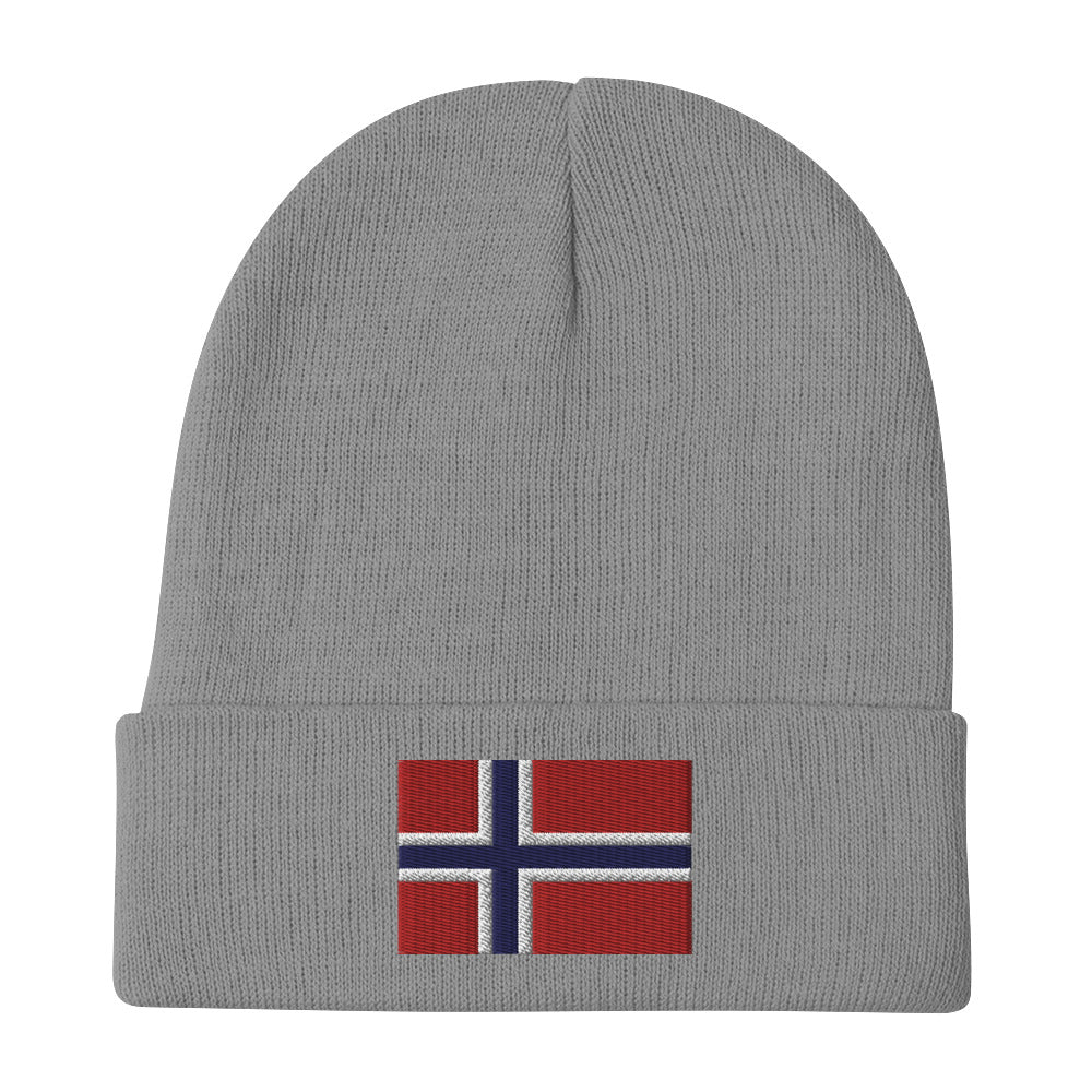 Norwegian Flag Embroidered Beanie Scandinavian Design Studio