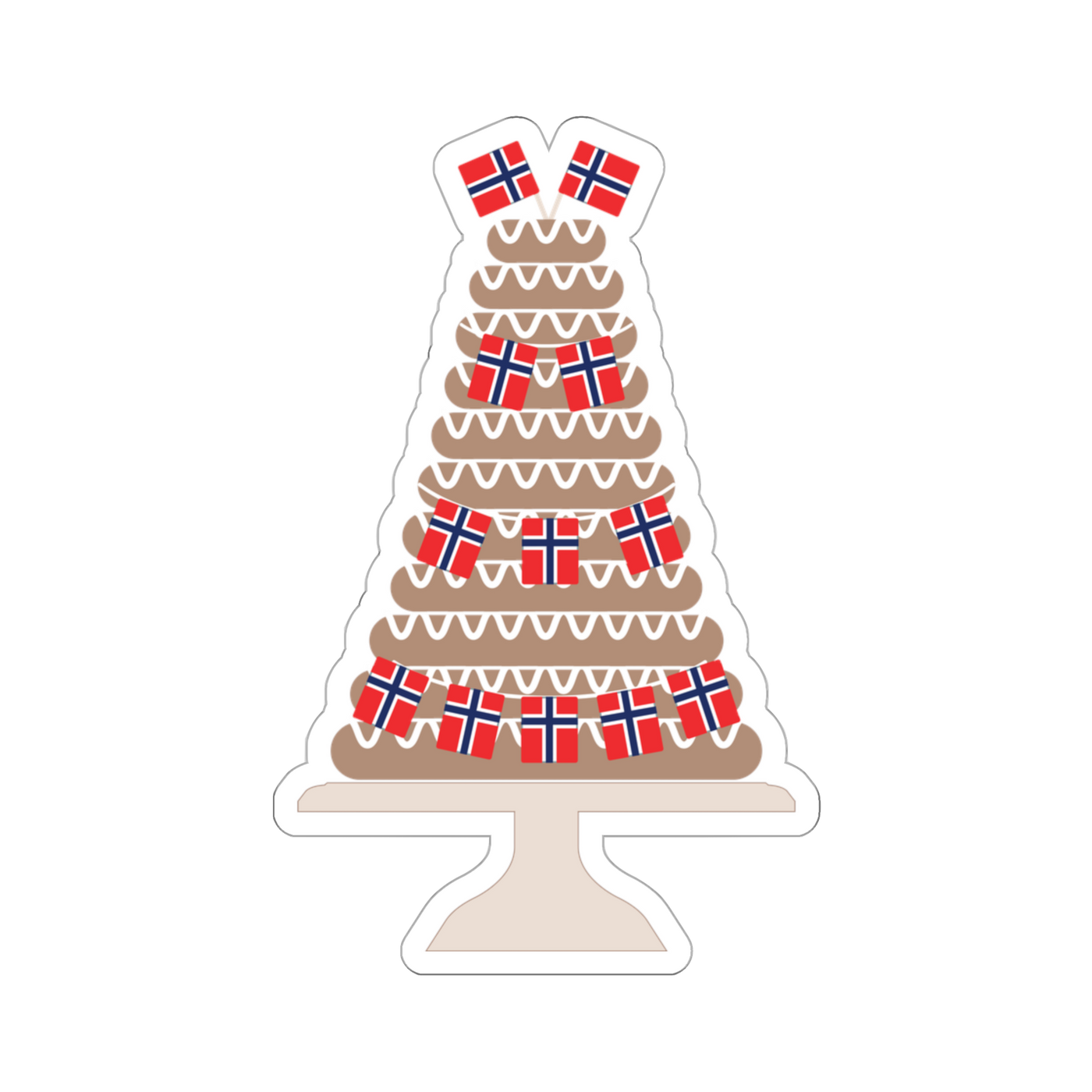 Norwegian Flag Kransekake Sticker