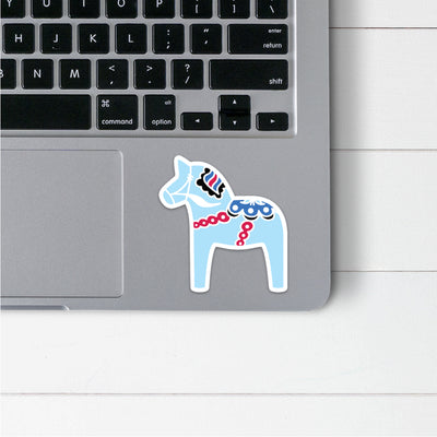 Midsummer Dala Horse Sticker Scandinavian Design Studio