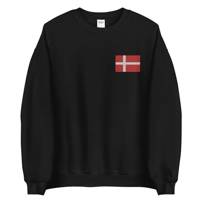 Danish Flag Embroidered Sweatshirt Scandinavian Design Studio