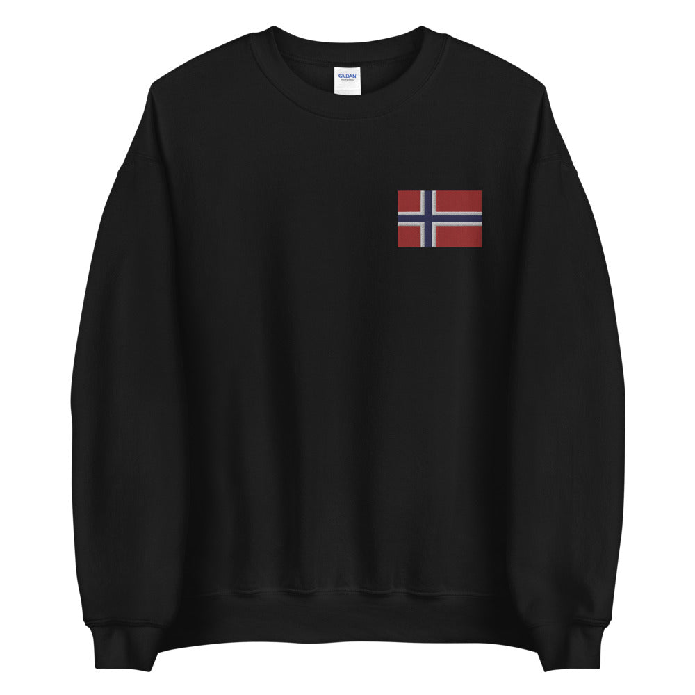 Norwegian Flag Embroidered Sweatshirt Scandinavian Design Studio