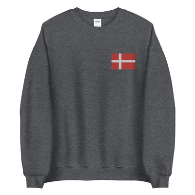 Danish Flag Embroidered Sweatshirt Scandinavian Design Studio