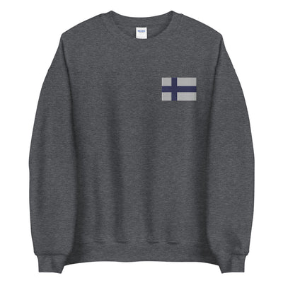 Finnish Flag Embroidered Sweatshirt Scandinavian Design Studio