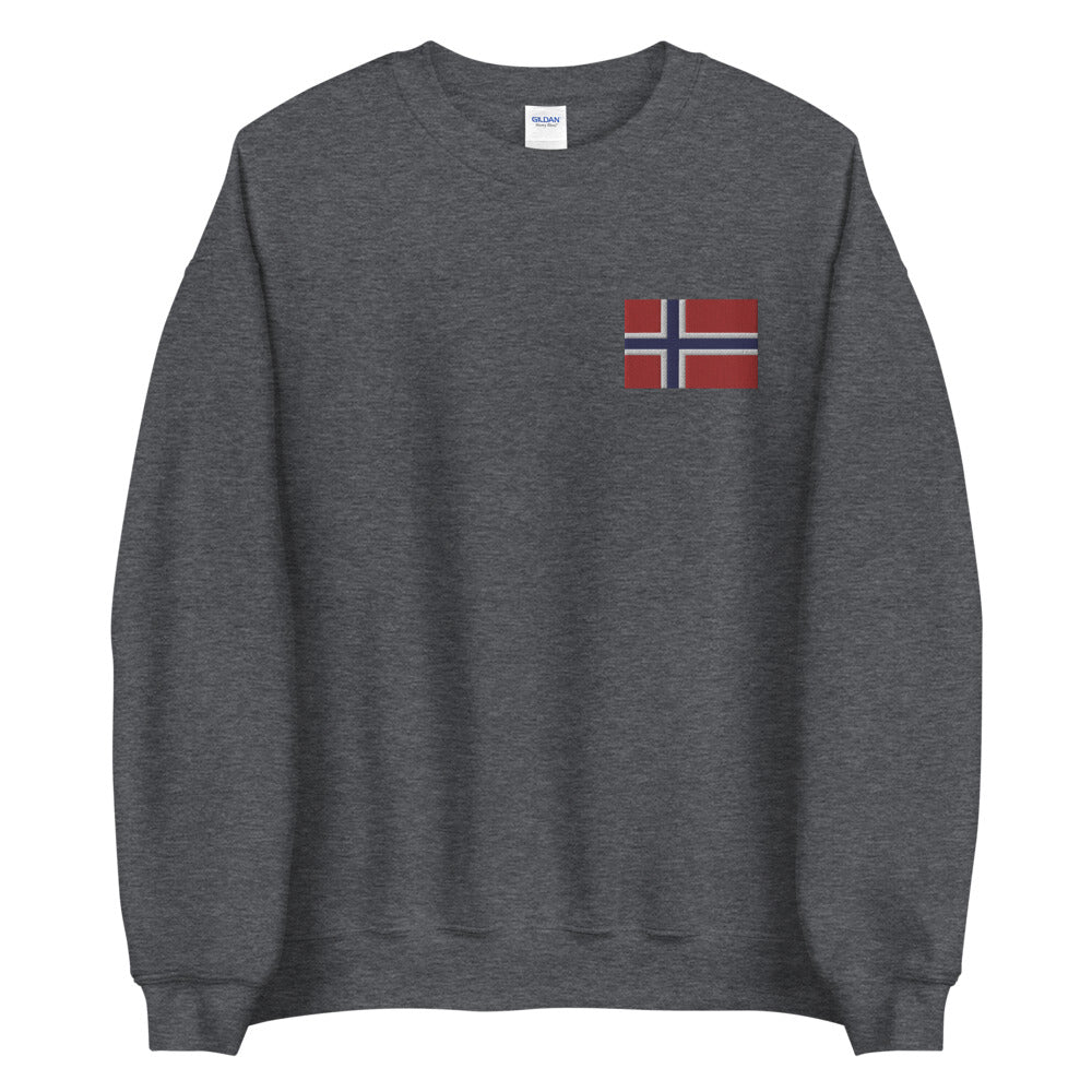 Norwegian Flag Embroidered Sweatshirt Scandinavian Design Studio