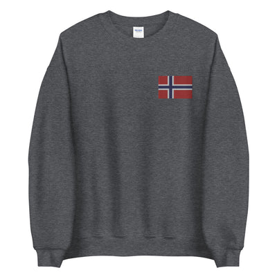 Norwegian Flag Embroidered Sweatshirt Scandinavian Design Studio