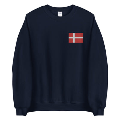 Danish Flag Embroidered Sweatshirt Scandinavian Design Studio