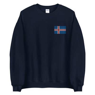 Icelandic Flag Embroidered Sweatshirt Scandinavian Design Studio