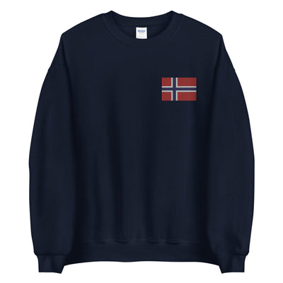 Norwegian Flag Embroidered Sweatshirt Scandinavian Design Studio