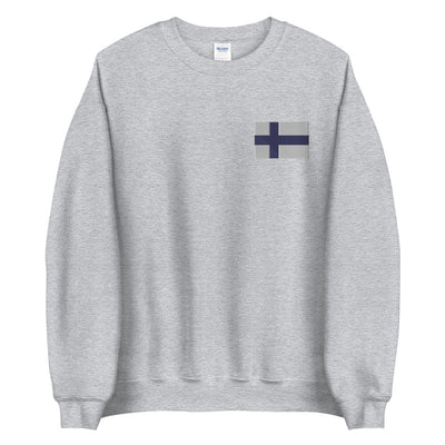 Finnish Flag Embroidered Sweatshirt Scandinavian Design Studio
