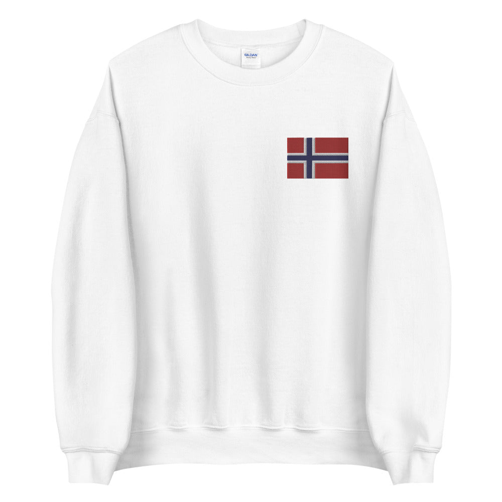 Norwegian Flag Embroidered Sweatshirt Scandinavian Design Studio