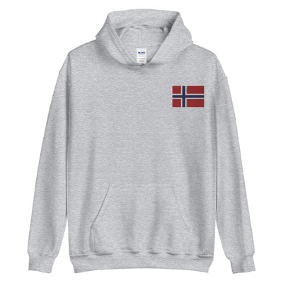 Norwegian Flag Embroidered Unisex Hoodie Scandinavian Design Studio