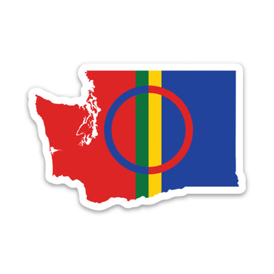 Washington Sami Flag Sticker Scandinavian Design Studio
