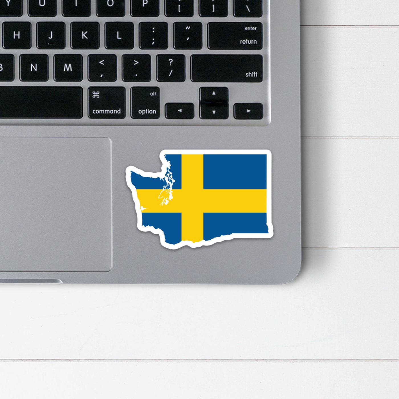 Washington Swedish Flag Sticker Scandinavian Design Studio