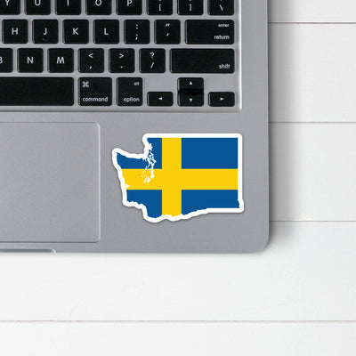 Washington Swedish Flag Sticker Scandinavian Design Studio